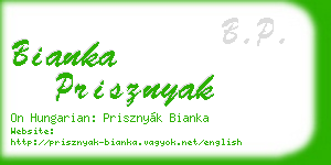 bianka prisznyak business card