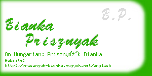 bianka prisznyak business card